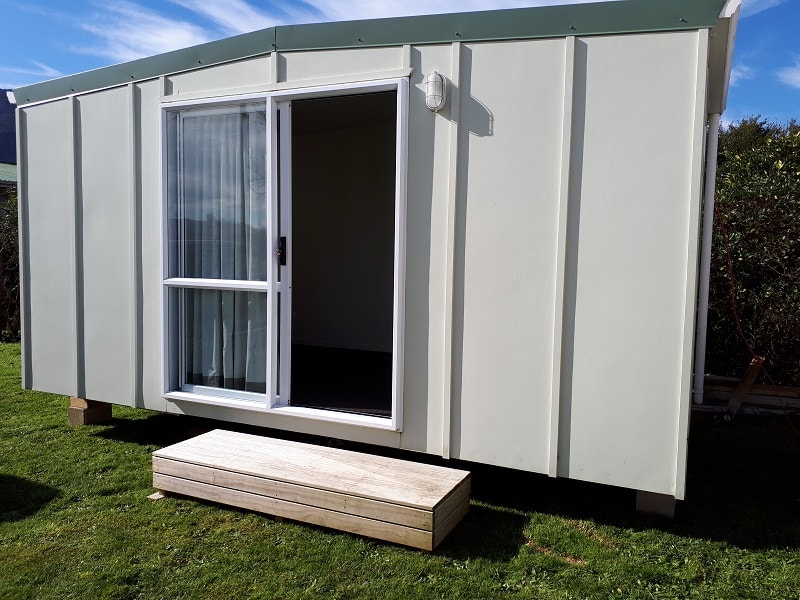 Rental Cabin, front door